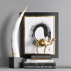 William sonoma yak horn on black stand